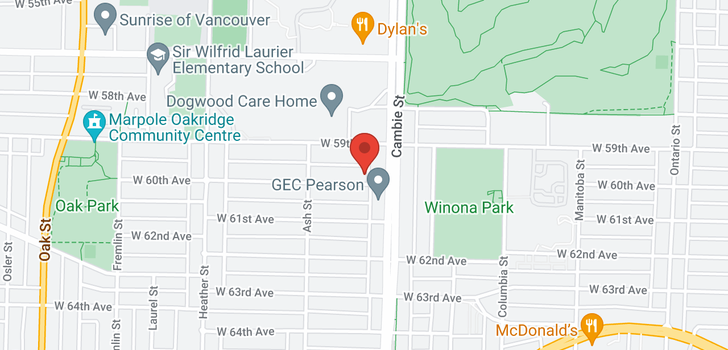 map of 515 W 60TH AVENUE
